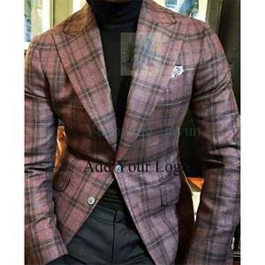 <span class=keywords><strong>Costume</strong></span> élégant personnalisé pour hommes, coupe ajustée, double boutonnage, rayé, grande taille, robe de mariée, vêtements de gentleman pour hommes, <span class=keywords><strong>costume</strong></span> deux pièces - Product Image 3