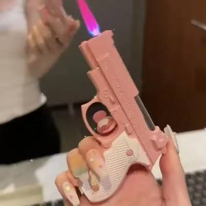 Nouveau <span class=keywords><strong>Mini</strong></span> pistolet radis briquet coupe-vent rose flamme Portable amusant et haute beauté briquet extérieur multi fonctionnel outil d'allumage - Product Image 6