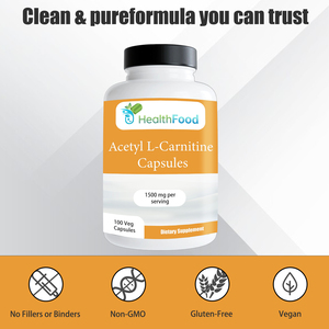 Premium Quality Acetyl Carnitine Capsules Contains 1500 mg per Serving Acetyl Carnitine Support Intestinal Absorption 100 Count - Product Image 5