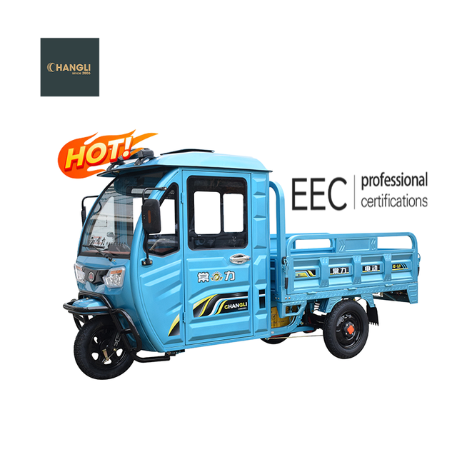 CHANGLI Sale Dual-Purpose Passenger Freight Electric Tricycles Fully Enclosed Cab Three Open Doors New Cheap Tuk Tuk Electric