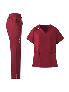 Conjuntos de exfoliación de moda para médicos, transpirables, suaves, antiarrugas, de 2 vías, de poliéster elástico/tela tejida de algodón, Unisex, para uso hospitalario - Product Image 5