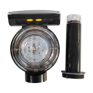 Haute qualité IP66 étanche Anti-âge LED feux d'avertissement de trafic double alimentation batterie au Lithium indicateurs routiers solaires - Product Image 4
