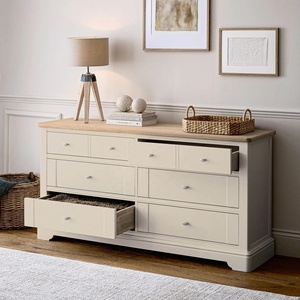 Custom French Style <strong>Chest</strong> <strong>of</strong> <strong>Drawer</strong> Solid Wood Shaker Melamine Veneering Oak Wooden Top 6 Wide <strong>Drawer</strong> Sideboard Entrance Cabinet - Product Image 6