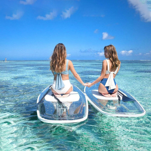 Planche de SUP transparente en promotion – Planche de <span class=keywords><strong>paddle</strong></span> <span class=keywords><strong>stand</strong></span>-<span class=keywords><strong>up</strong></span> transparente en cristal - Product Image 1