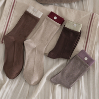 Chaussettes mi-mollet bouclées à double bordure, sans couture, respirantes, antibactériennes et déodorantes pour femmes, en laine – Vente en gros usine