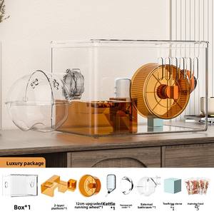 Choix de logement écologique pour animaux de compagnie, <span class=keywords><strong>cage</strong></span> à <span class=keywords><strong>hamster</strong></span> pour petits animaux, en acrylique transparent, matériau durable, usage domestique - Product Image 5