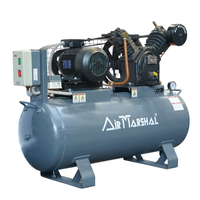 Compresseur d'air à piston entraîné par courroie industriel 8 bars 220 V 3 cylindres Compresseur portable pour usage en atelier