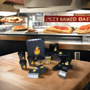 パーソナライズされた小さなバイオ分解可能なピザボックス6 <span class=keywords><strong>8</strong></span> 9 10 12 16 18インチ食品工業用小さなピザボックスブランド - Product Image 6