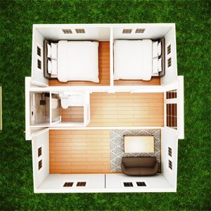 Maison d'hôtes consommable multifonction préfabriquée Conteneur de vie fabriqué de luxe à trois chambres à coucher Commerce de maison portable - Product Image 5