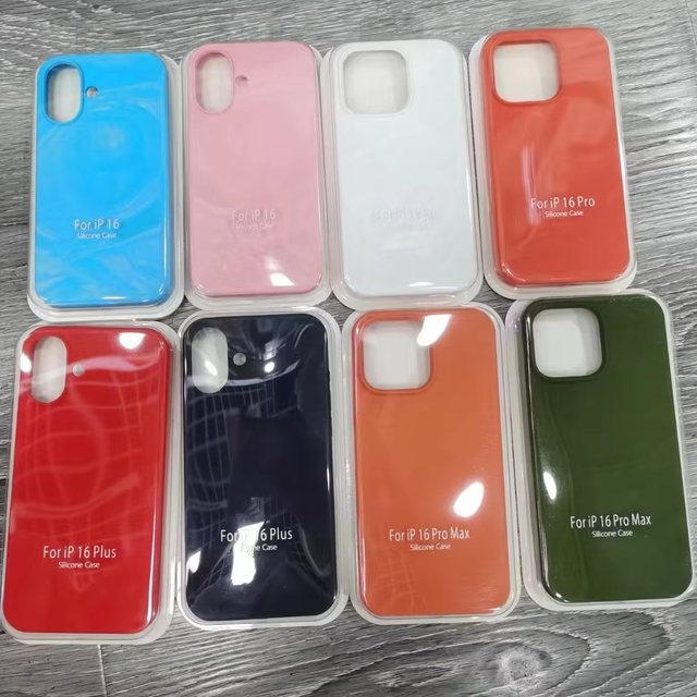 Custom Color Liquid Soft Silicone Phone Case Shockproof Protective With Package for iPhone 16 15 14 13 12 Pro Max Phone Cover