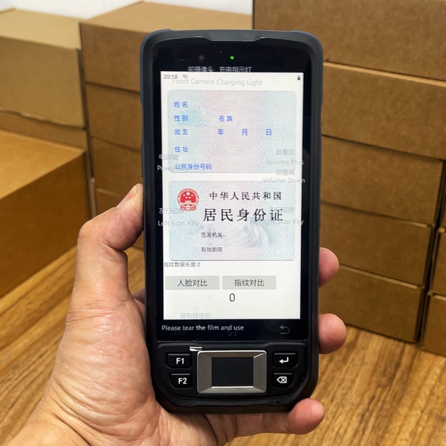 Rugged Industrial Fingerprint Iris Biometric Handheld Terminal PDAS Election Voting NFC 1D 2D Barcode Scanner Data IP67 Stock