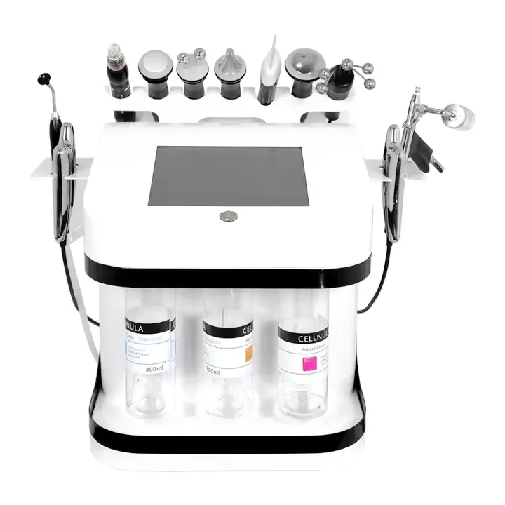 Metall 10 In 1 Hydra Derma brasion Haut Tiefen reinigung H2O2 Sauerstoff Jet Aqua Peel Gesichts wasser Haut verjüngung Beauty Machine