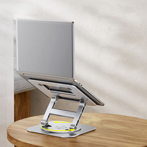 Soporte plegable de aleación de aluminio para ordenador portátil, accesorio giratorio de 360 grados, ajustable, para escritorio, 14 ~ 17,3 pulgadas - Product Image 6