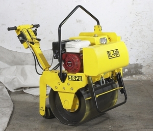 1 Tonne 300kg 15kN Benzinmotor begehbare Asphalt-Straßen walzen maschine Einzel trommel Mini-Vibrations verdichter Statische Walze - Product Image 5