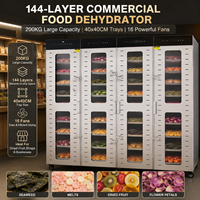 Industriële fruit- en groentedroger, elektrische digitale voedseldroger met 144 trays, commerciële droger voor huisdierensnacks