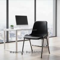 Chaise empilable moderne à texture martelée pour école, bureau, hôtel, conférence, événement, salle à manger, avec structure métallique