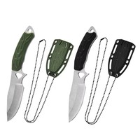 Reise begleiter Kleines Mehrzweck-Überlebens messer EDC Tactical Camping Halskette Taschen messer mit Scheide