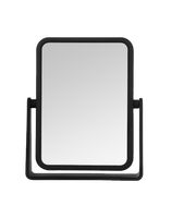 Miroir double face en verre noir, design Art Déco, cadre en plastique, pour salle de bain, cuisine, usage décoratif, femmes, filles, dames
