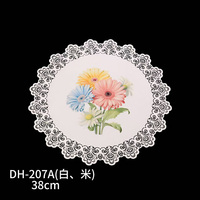 Ensemble de sets de table et de sous-verres ronds en PVC plastique, diamètre 38 cm, épaisseur 8 mm, design moderne écologique, couleur personnalisable