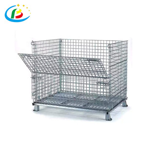 Stacking Pallet Gabbia Per Stoccaggio Bombole Multi Level Warehouse Metal Storage <strong>Cage</strong> Steel 30 Feet Available With Wheels - Product Image 4
