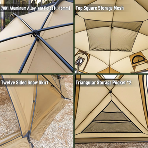 Carpa de camping esférica de 5M, ligera, de nailon ripstop 40D con silicona, refugio exterior impermeable, domo geodésico, tienda de campaña caliente con salida para estufa - Product Image 2