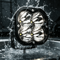 Nouvelle lampe de travail LED carrée de 5 pouces 40W, étanche IP67, 12V-48V, lampe auxiliaire de conduite, tout-terrain, voiture, camion, chariot élévateur, 4400 lumens