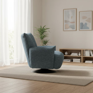Poltrona Moderna e Confortevole con Imbottitura Morbida e Struttura in Legno Massello per il Relax in Balconi di Hotel, Soggiorni e Camere da Letto - Product Image 3