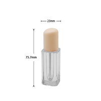 Tubes carrés personnalisés pour gloss à lèvres 5 ml, autres matériaux avec bouchon à vis, conteneur cosmétique vide unique à prix réduit