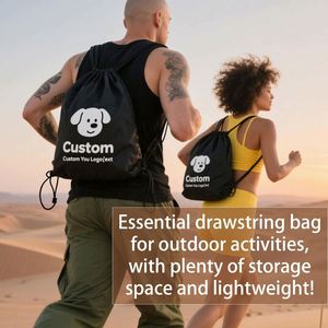 Custom Supermarket Shopping Draw <b>String</b> Back <b>Bag</b> Waterproof Drawstring Nylon <b>Bag</b> for Gift Homeless Hiking Gym - Product Image 3