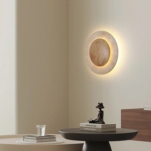 Wabi Sabi Style <b>Wall</b> Lamp Round 25cm Led E27 <b>Switch</b> Control For Bedroom Hallway Entryway Living Room Decor - Product Image 2