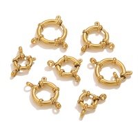 18K Stainless Steel Ring-Shaped Slingshot Clasp Jewelry Findings for DIY Necklaces Bracelets Fade-resistant Pendants and Clasps