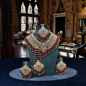 Cổ điển Rose Gold Plated <span class=keywords><strong>kundan</strong></span> Necklace Set thanh lịch nhân tạo đồ trang sức Mỹ xuất khẩu tại Ấn Độ - Product Image 4