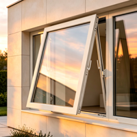 Fenêtre à auvent en aluminium résistante aux ouragans de la Floride, double vitrage Energy Star, norme Miami-Dade, pour maisons frontières sur le rivage