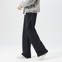 Jean en coton noir européen vieilli personnalisé pour homme, style boyfriend, avec patchs, haute qualité