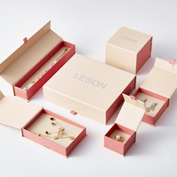 Boîte à couleurs de logo personnalisé en carton d'emballage de chaîne de collier Boîte à bijoux unique de luxe personnalisée