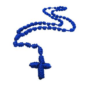 Rosario Católico Anudado a Mano, Collar de Rosario con Cruz, Joyería Religiosa Tejida para Oración y Bendición, Venta al por Mayor - Product Image 2
