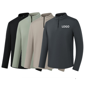 Camiseta de compresión de gimnasio con media cremallera para hombre, ropa deportiva de secado rápido de alta elasticidad, camisa de manga larga de punto de manga larga para - Product Image 2