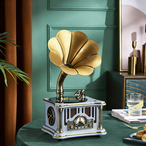 Tocadiscos Clásico Retro con Función de Altavoz BT, Reproductor de Vinilos Vintage, Decoración para el Hogar, Regalo para Sala de Estar o Estudio - Product Image 4