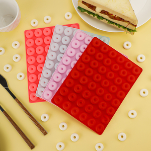 48 <span class=keywords><strong>Mini</strong></span> <span class=keywords><strong>Donut</strong></span> Silicone Baking công cụ bốn màu rose-hình kẹo khuôn cho DIY bánh còi khuôn bao gồm đóng gói trong túi - Product Image 3