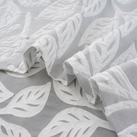 Rideau de Douche Jacquard Gris Clair à Motifs de Feuilles, Imperméable, Lavable en Machine, en Polyester, Effet 3D en Relief, Vente en Gros Usine Muyu