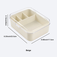 UFORU Organisateur de bureau moderne en plastique PP grande capacité avec couvercle pour fournitures scolaires, de bureau et articles divers