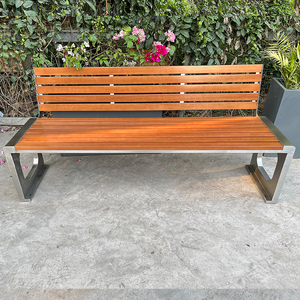 Best Verkopende Waterdichte Hotel Park Bankje Met Nieuwe Open Lucht Design Tuin Houten Tuinzitjes Picknickbank Stoel Set - Product Image 2