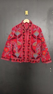 Handmade Woven <b>Quilted</b> 100% Cotton Fleece Breathable Reversible Autumn Winter Women's Jacket - Product Image 2