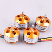 A2208 2208 Moteur sans balais KV1100/1400/1800/2600 pour moteur électrique d'avion RC Copter/Multi-Axis UAV