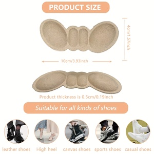 Plantillas para <span class=keywords><strong>Zapatos</strong></span> <span class=keywords><strong>de</strong></span> Tacón Alto DAMEI para <span class=keywords><strong>Mujer</strong></span>, 2 Piezas, Tela Elástica Imitación Gamuza, 0.7cm <span class=keywords><strong>de</strong></span> Grosor, Protectores <span class=keywords><strong>de</strong></span> Tacón - Product Image 4