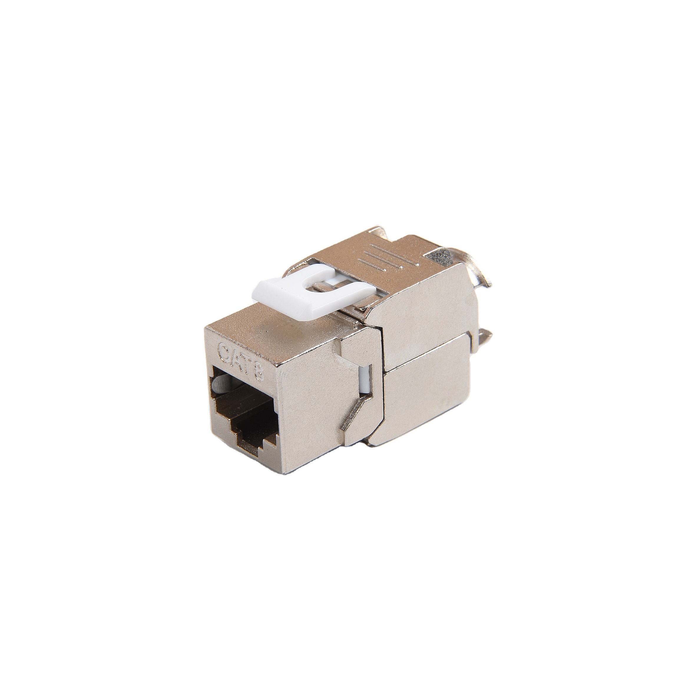 CAT8 RJ45 FTP Keystone Jack экранированный высокая плотность 40G 2 ГГц безинструментальный 180 градусов