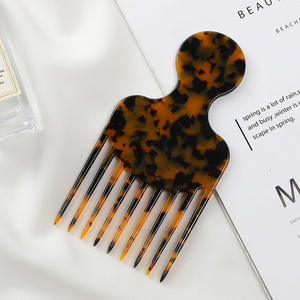 Peines de dientes pequeños cuadrados de ácido acético Kinling, peine con mango de logotipo personalizado - Product Image 3