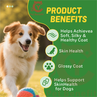 Friandises à mâcher pour animaux de compagnie : Omega-3, Vitamine E, Biotine, Vitamine C, Zinc – Pour une peau et un pelage brillants, anti-chute, antioxydant, immunostimulant