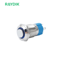 Miniatur Sakelar Tombol Tekan Tahan Air Miniatur Tipe Grendel/Mati Sesaat, Kustom Tinggi 12Mm