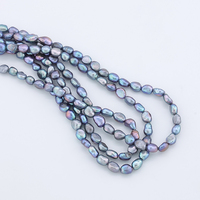 Perle prix de gros 5-6mm baroque bleu naturel chaîne de perles d'eau douce pour la fabrication de bijoux